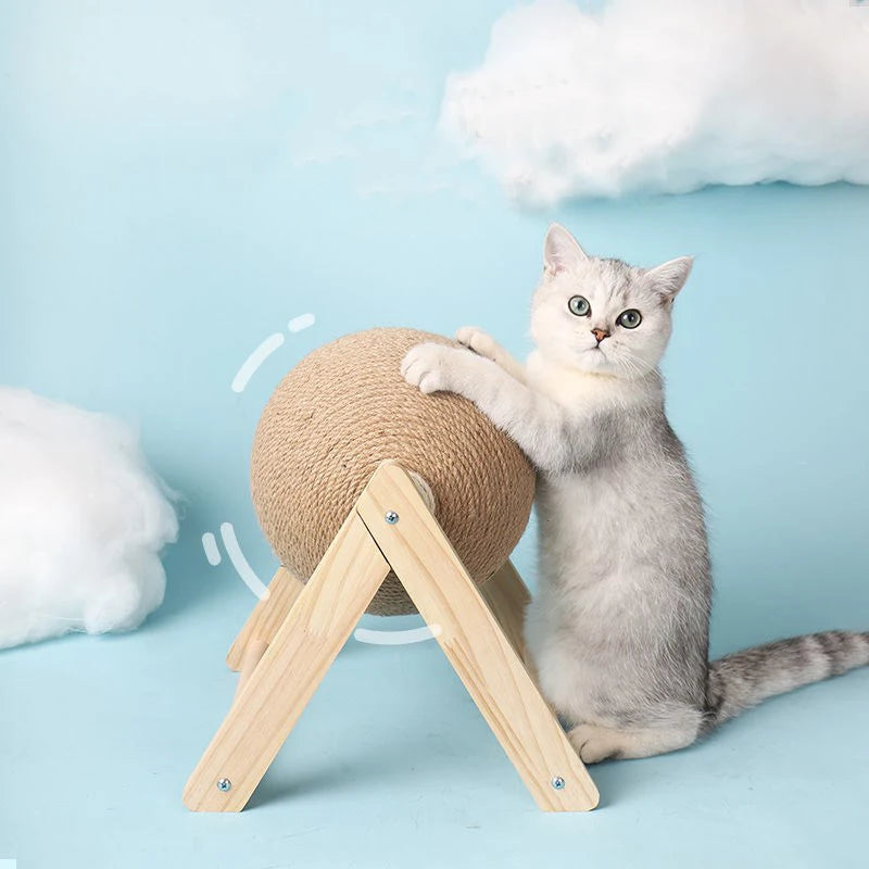 Cat Scratching Ball | Sisal Rope Scratcher Toy for Kittens & Cats