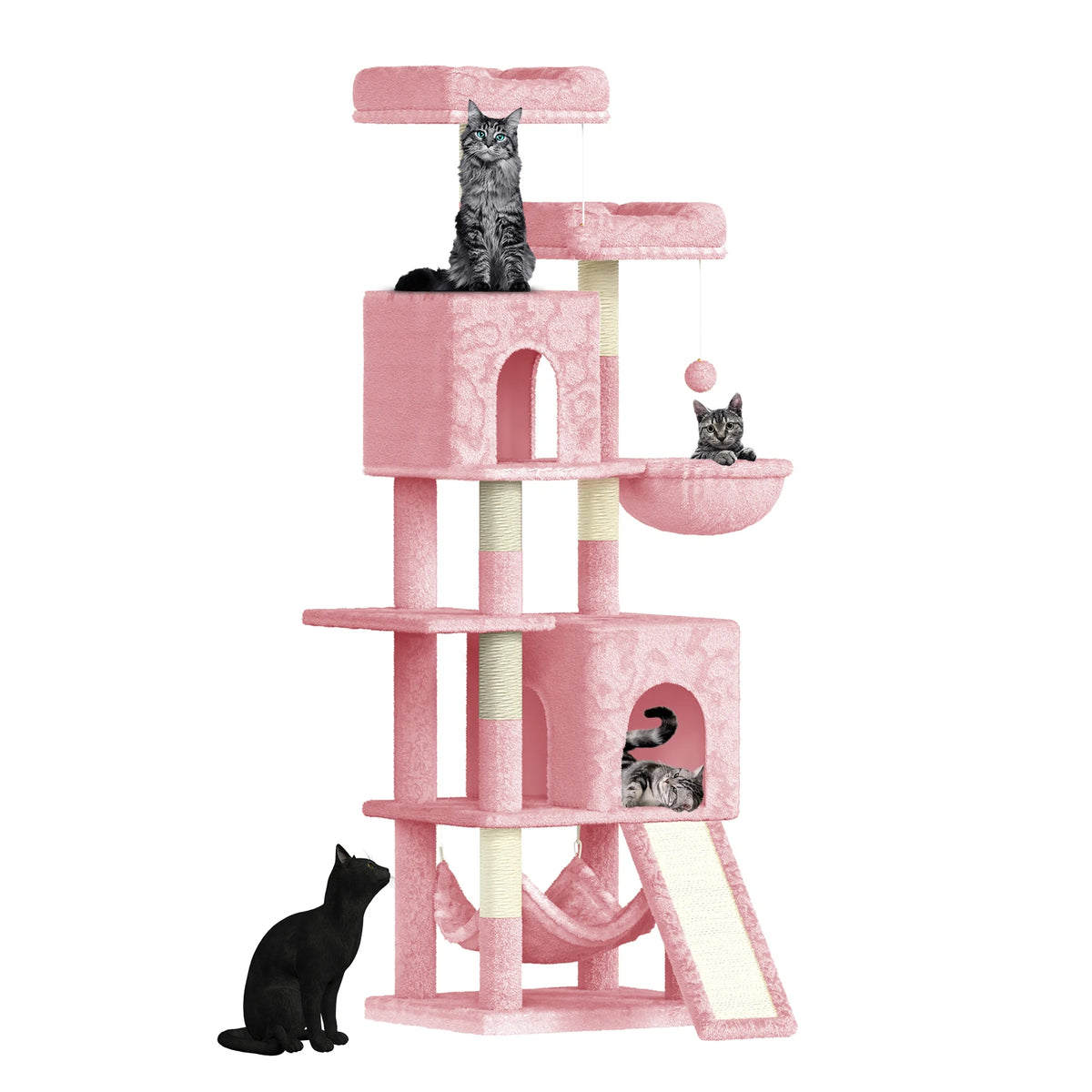 Multi-Level Cat Activity Tower | Plush Perches, Condos & Sisal Posts
