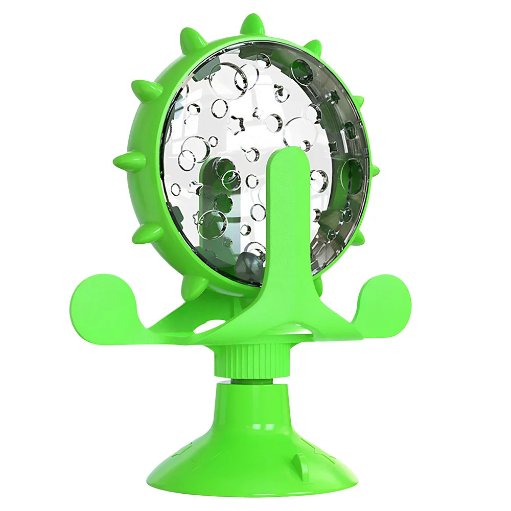 Spinning Windmill Treat Dispenser Cat Toy