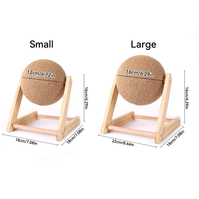Cat Scratching Ball | Sisal Rope Scratcher Toy for Kittens & Cats