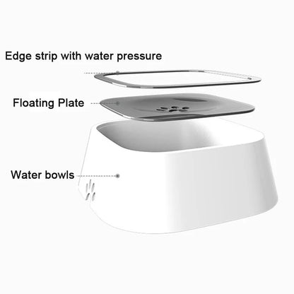 No-Spill Floating Pet Water Bowl for Cats & Dogs
