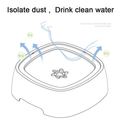 No-Spill Floating Pet Water Bowl for Cats & Dogs