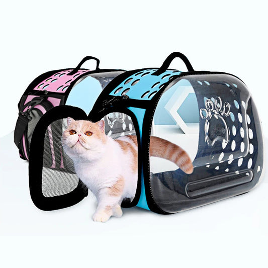 Detachable Cat Carrier Shoulder Bag | Breathable Pet Travel Sling