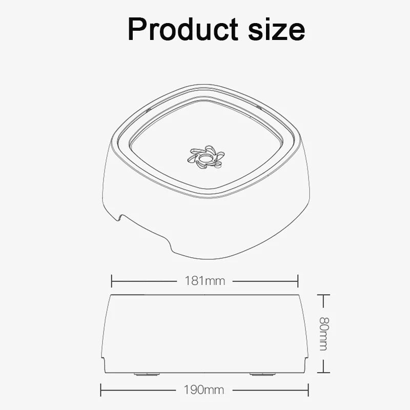 No-Spill Floating Pet Water Bowl for Cats & Dogs