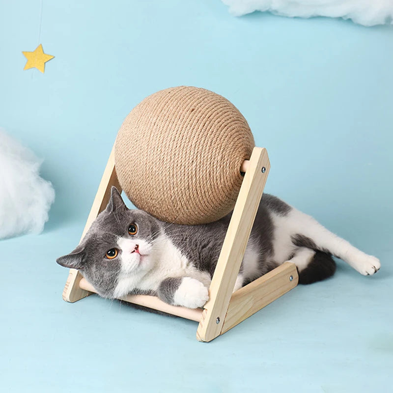 Cat Scratching Ball | Sisal Rope Scratcher Toy for Kittens & Cats