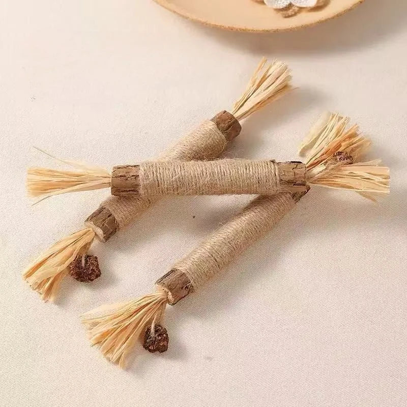 Sisal Cat Chew Stick Toy | Natural Teeth Cleaning Cat Toy