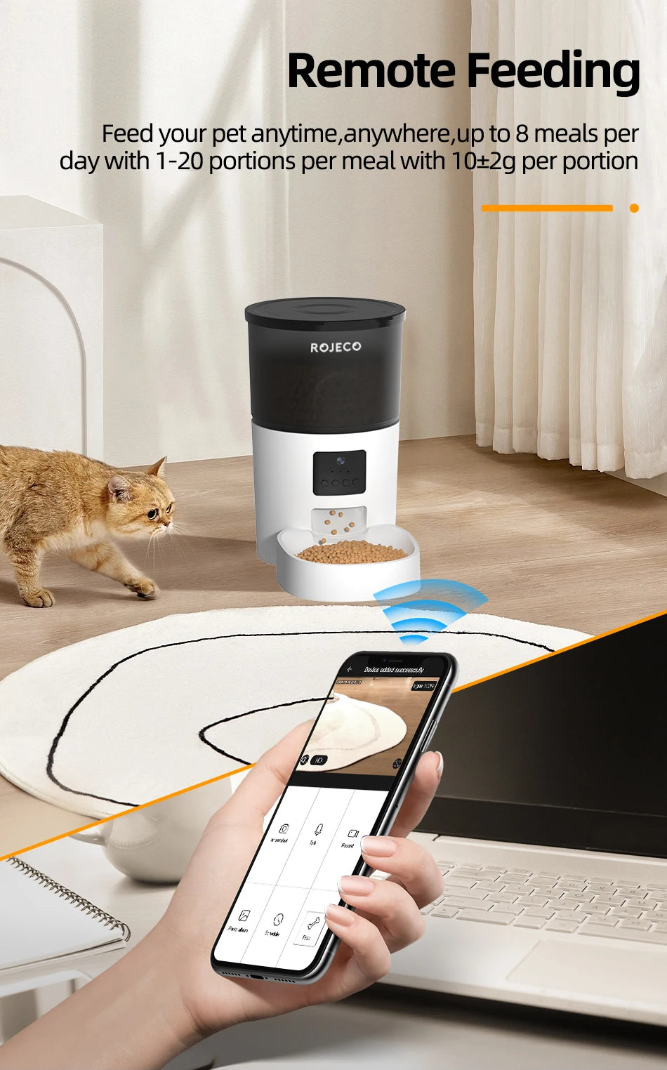 Automatic Cat Feeder with Camera & App Control