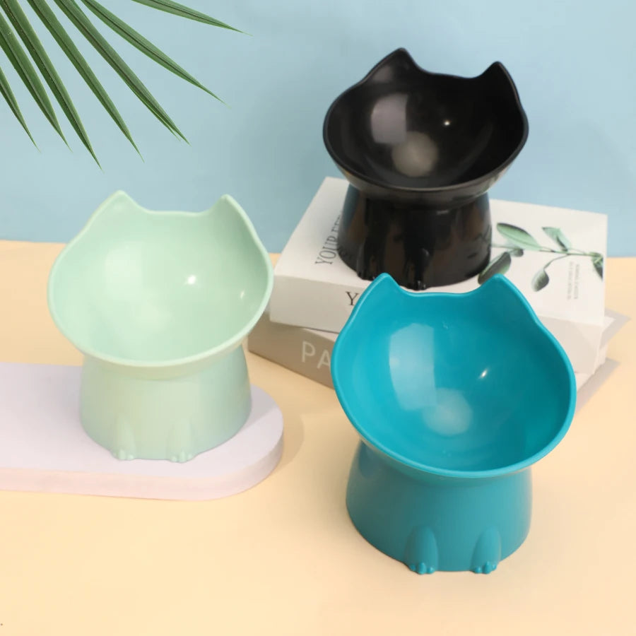 Elevated Tilted Cat Bowl | Anti-Tip Raised Feeding Dish