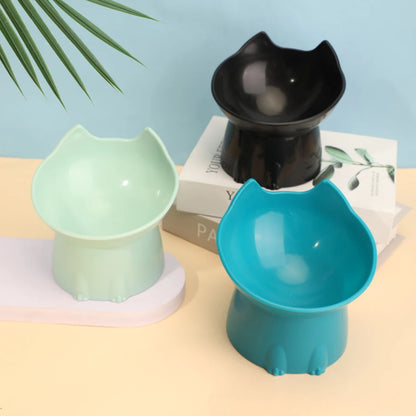 Elevated Tilted Cat Bowl | Anti-Tip Raised Feeding Dish