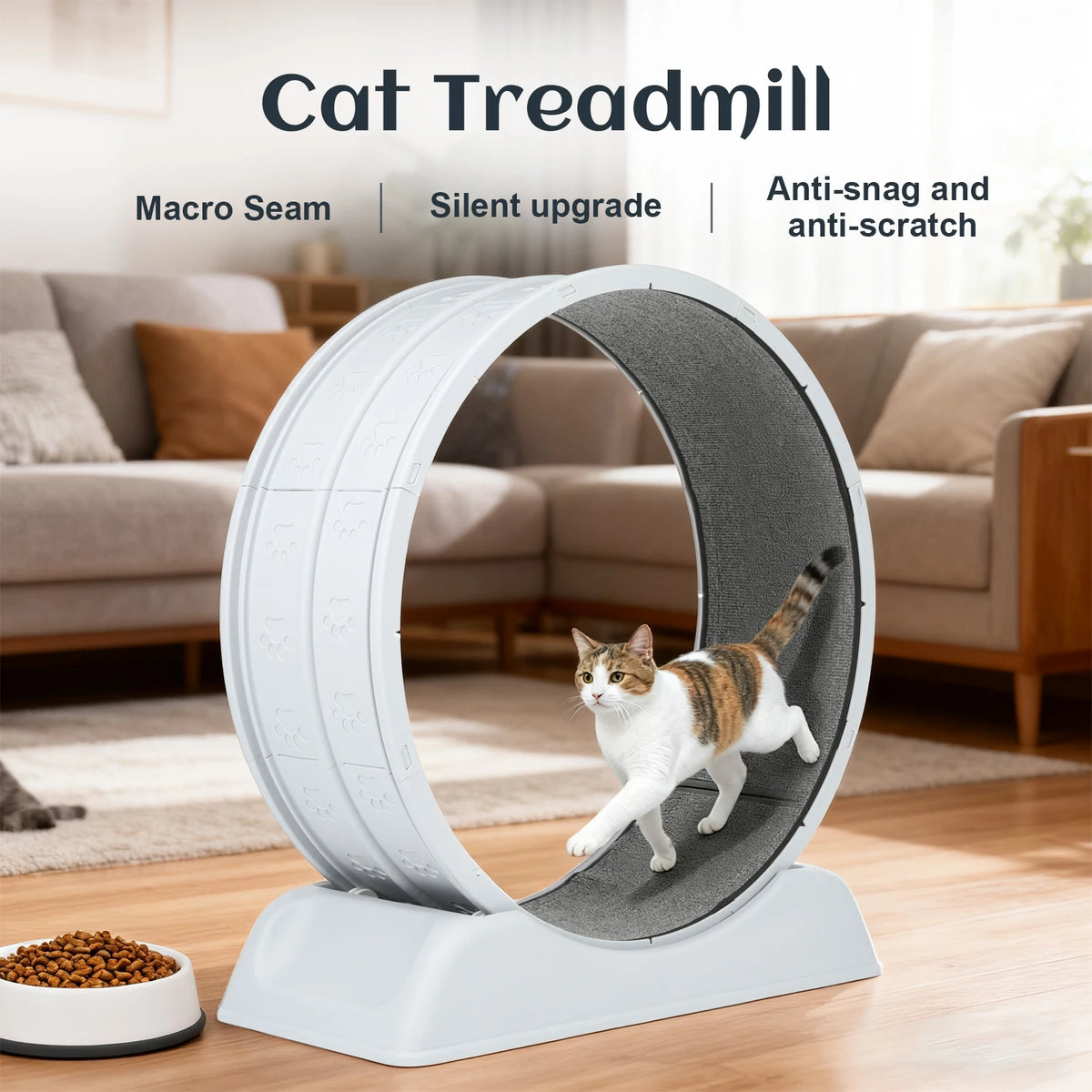 Cat Exercise Wheel | Silent 31.5" Running Wheel for Indoor Cats