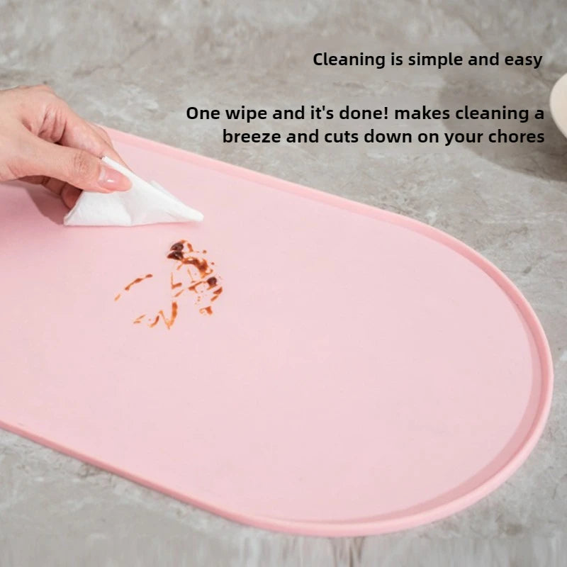 Non-Slip Waterproof Cat Feeding Mat | Silicone Pet Food Mat