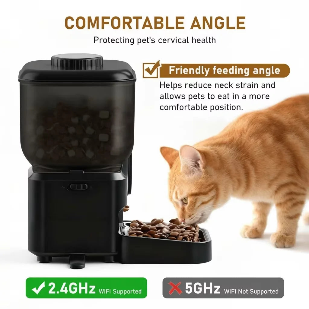Smart WiFi Automatic Cat Feeder with Camera & App Control
