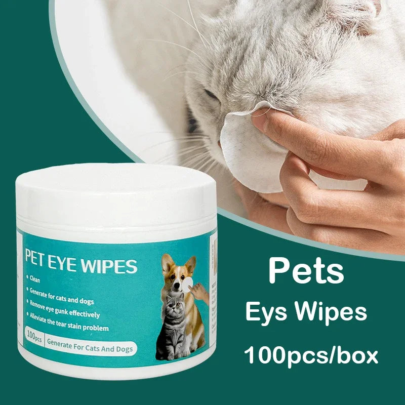 Pet Eye Wipes – Tear Mark Remover for Cats & Dogs
