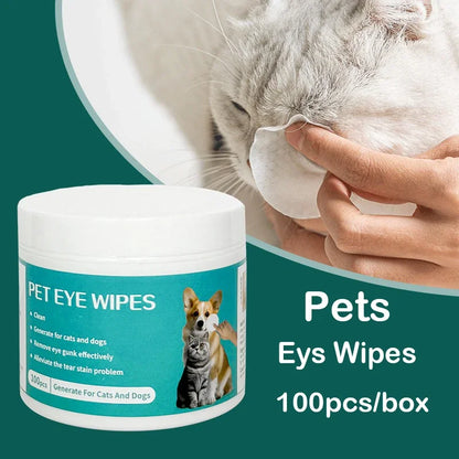 Pet Eye Wipes – Tear Mark Remover for Cats & Dogs