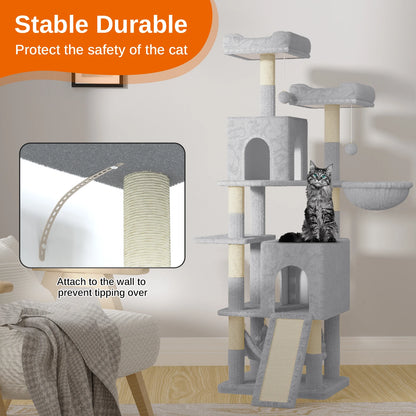 Multi-Level Cat Activity Tower | Plush Perches, Condos & Sisal Posts