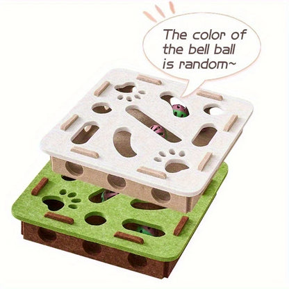 Cat Puzzle Toy Maze Box & Spinner Game
