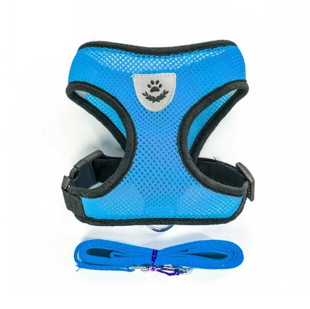 Reflective Mesh Cat Harness & Leash Set | No-Pull, No-Choke for Cats & Dogs