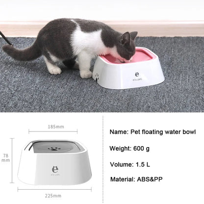 No-Spill Floating Pet Water Bowl for Cats & Dogs