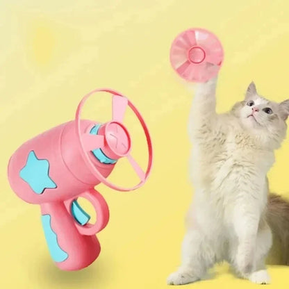 Mini Flying Disc Launcher Cat Toy | Interactive Chasing Toy for Cats & Kittens