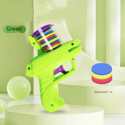 Turnip Gun Cat Toy | Foam Flying Disc Launcher for Cats & Dogs