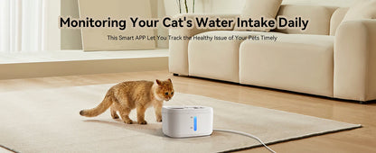 Smart Cat Water Fountain with App Control
