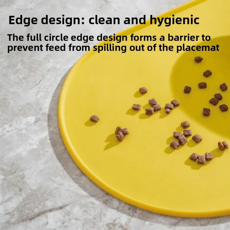Non-Slip Waterproof Cat Feeding Mat | Silicone Pet Food Mat