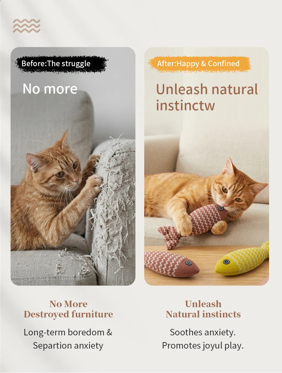 Catnip Fish Toy for Cats