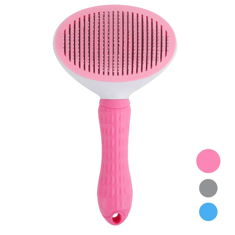 Self-Cleaning Cat Slicker Brush | Pet Hair Removal Comb for Cats & Dogs