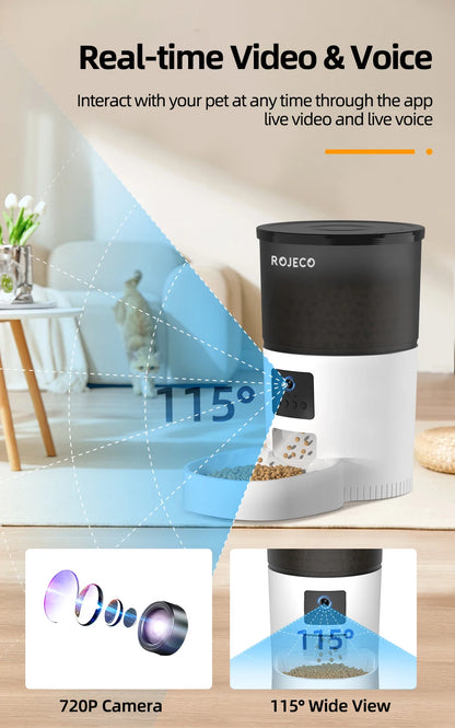 Automatic Cat Feeder with Camera & App Control