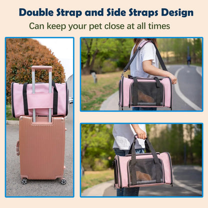 TSA Airline Approved Soft-Sided Cat Carrier | Collapsible Travel Bag