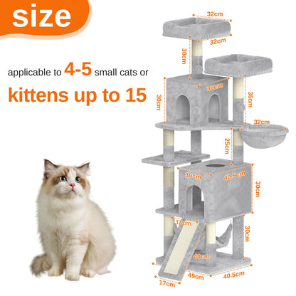 Multi-Level Cat Activity Tower | Plush Perches, Condos & Sisal Posts