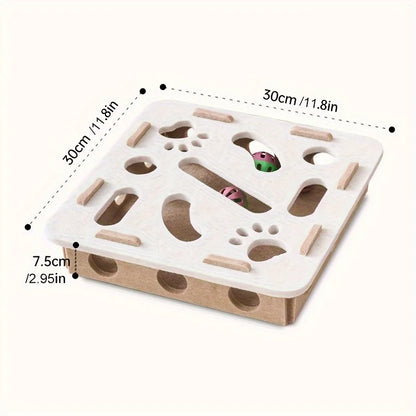 Cat Puzzle Toy Maze Box & Spinner Game