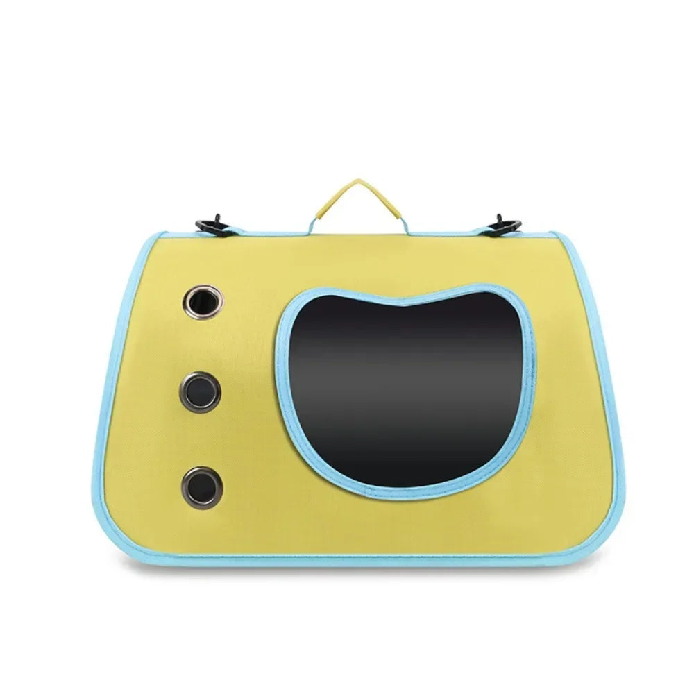 Foldable Breathable Cat Carrier Shoulder Bag | Collapsible Pet Travel Bag
