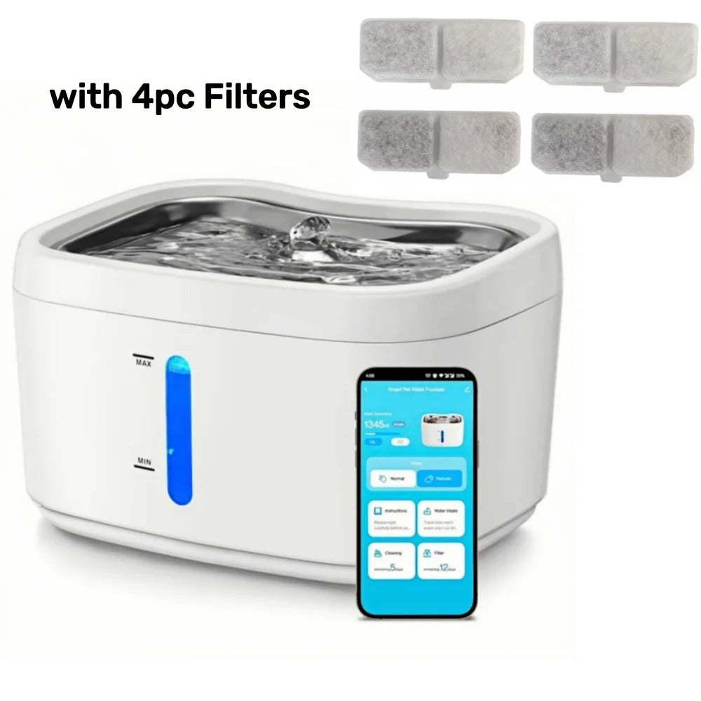 Smart Cat Water Fountain with App Control