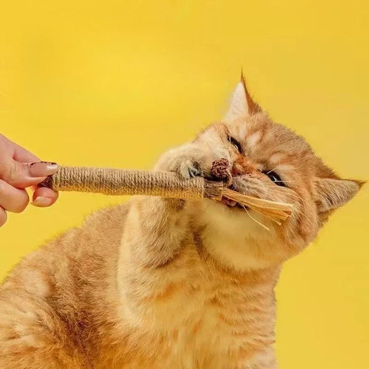 Sisal Cat Chew Stick Toy | Natural Teeth Cleaning Cat Toy