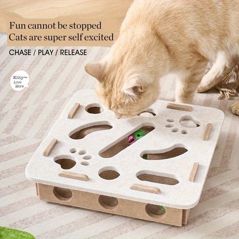 Cat Puzzle Toy Maze Box & Spinner Game