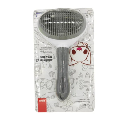 Self-Cleaning Cat Slicker Brush | Pet Hair Removal Comb for Cats & Dogs