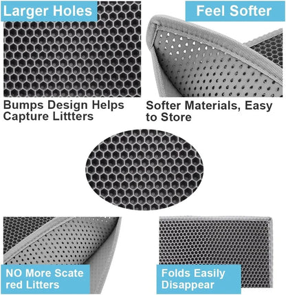 Double Layer Waterproof Cat Litter Mat
