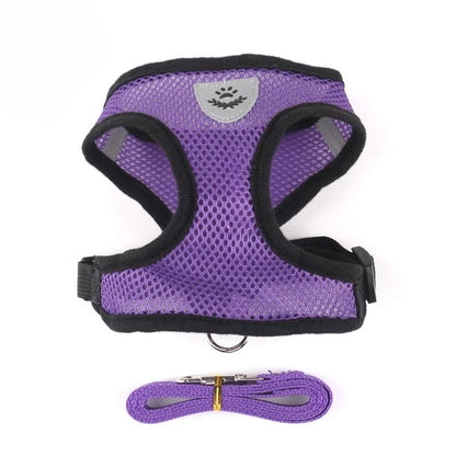 Reflective Mesh Cat Harness & Leash Set | No-Pull, No-Choke for Cats & Dogs