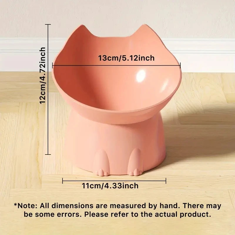 Elevated Tilted Cat Bowl | Anti-Tip Raised Feeding Dish