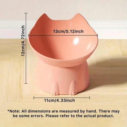 Elevated Tilted Cat Bowl | Anti-Tip Raised Feeding Dish