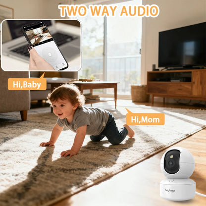 2K Pet Camera with 360° Pan & Tilt and App Control