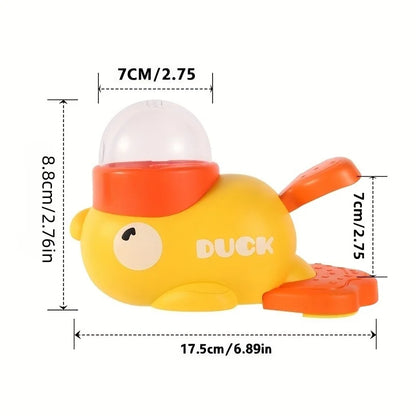 Interactive Cat Feeder Toy | No Battery Duck Design Food Dispenser