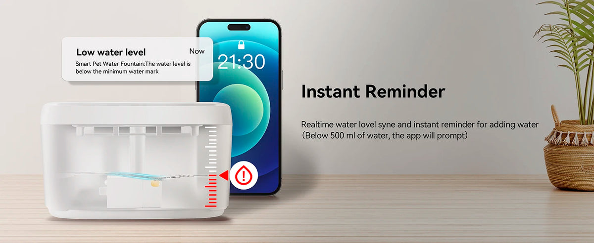 Smart Cat Water Fountain with App Control