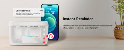 Smart Cat Water Fountain with App Control