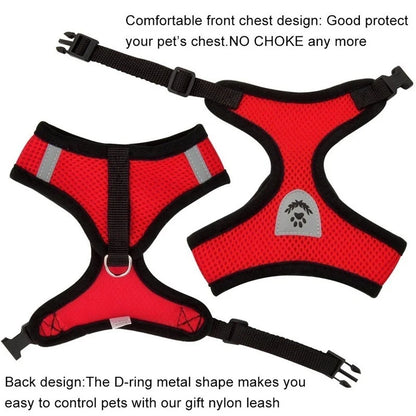 Reflective Mesh Cat Harness & Leash Set | No-Pull, No-Choke for Cats & Dogs