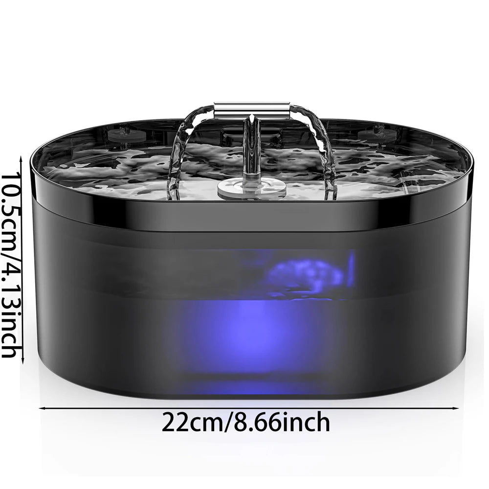 2.2L T-Shape Cat Water Fountain with Filter