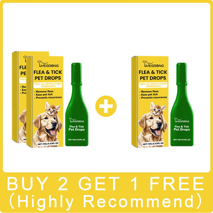 Cat & Dog Flea Treatment Drops – Tick & Mite Repellent