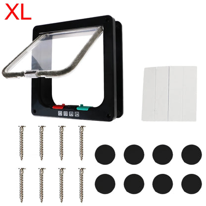 4-Way Locking Cat Flap Door | ABS Plastic | M, L & XL Sizes
