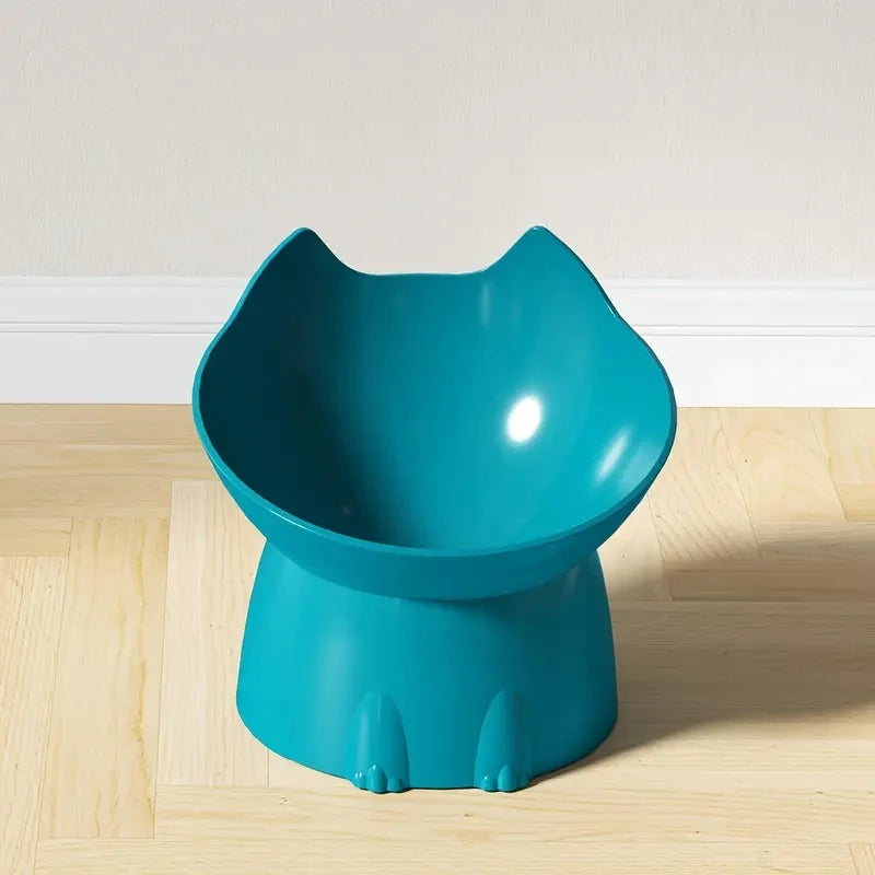 Elevated Tilted Cat Bowl | Anti-Tip Raised Feeding Dish
